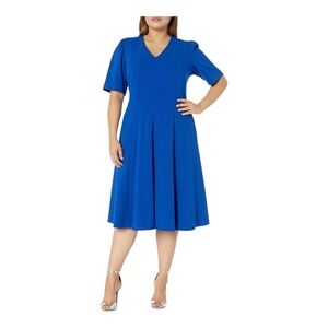 Donna Morgan Cobalt Blue Midi Dress